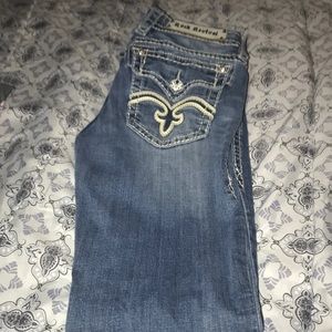 Rock Revival Women's Blue Embroidered Back Pocket Jeans